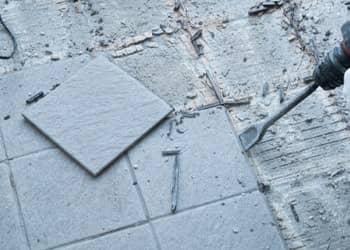 Asbestos floor tile removal