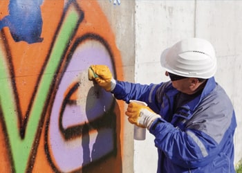 Brick Wall Graffiti Removal