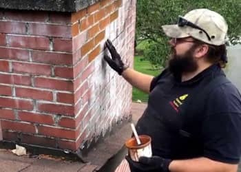 Chimney brick and mortar repair