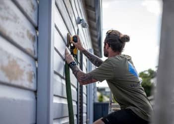 Exterior cladding respraying