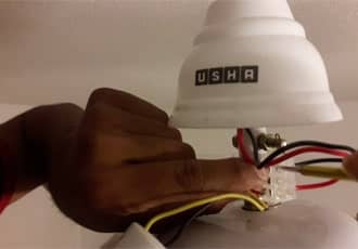 Fan installation and wiring check