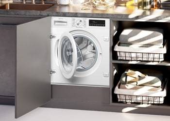 Integrated washing machine setup