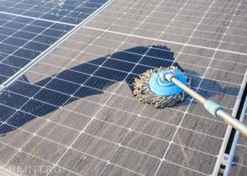 Solar Panel Bird Dropping Cleaning